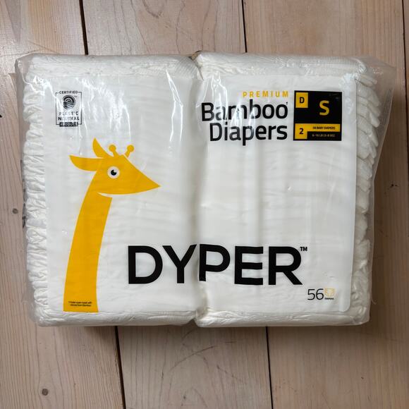 Dyper NWT Bamboo Diapers 56 Baby Diapers Size S/2 6-16lbs - Picture 1 of 2
